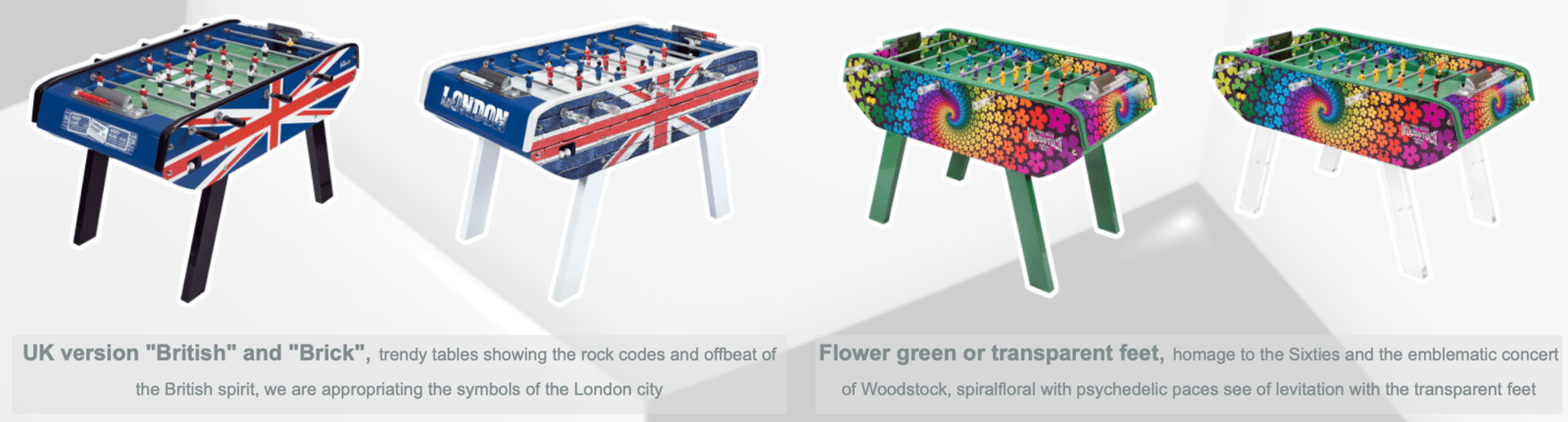 UK "British" and "Brick" version or Flower green or transparent feet